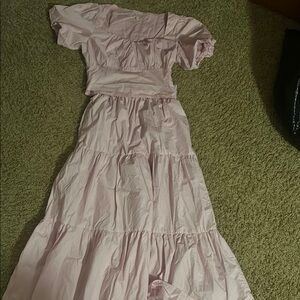 Skies Are Blue Light Pink Maxi Dress